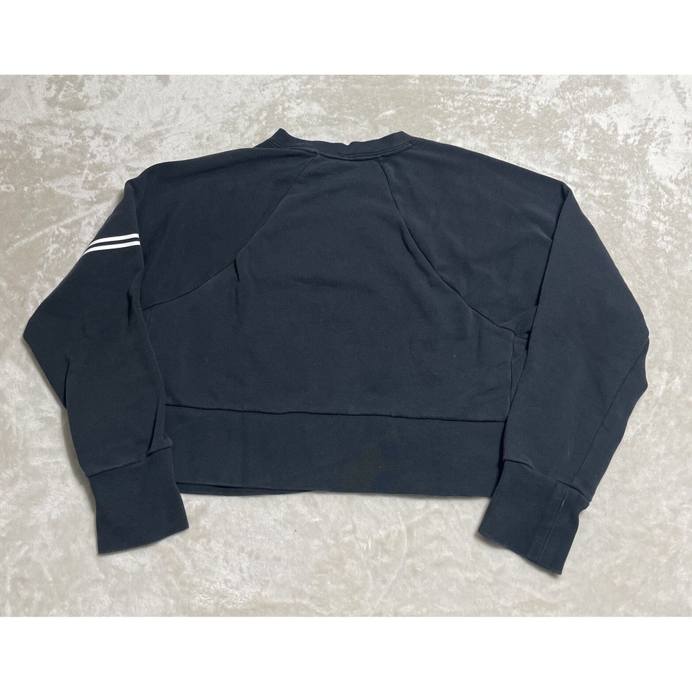 Nike Pro Sweatshirt Womens Medium Black Cropped Dri-Fit Pullover Athleisure - Picture 2 of 8